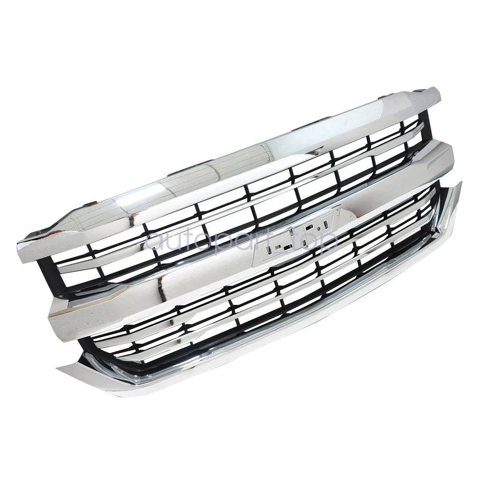 2016–2018 Chevrolet Silverado 1500 Front Bumper Grille Chrome  | OEM Fit
