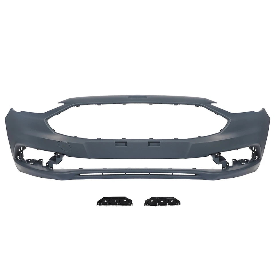2017-2018 Ford Fusion | Front Bumper Cover Grille Assembly Kit Set w/ Fog Light | OEM Fit