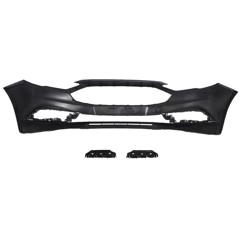 2017-2018 Ford Fusion | Front Bumper Cover Grille Assembly Kit Set w/ Fog Light | OEM Fit
