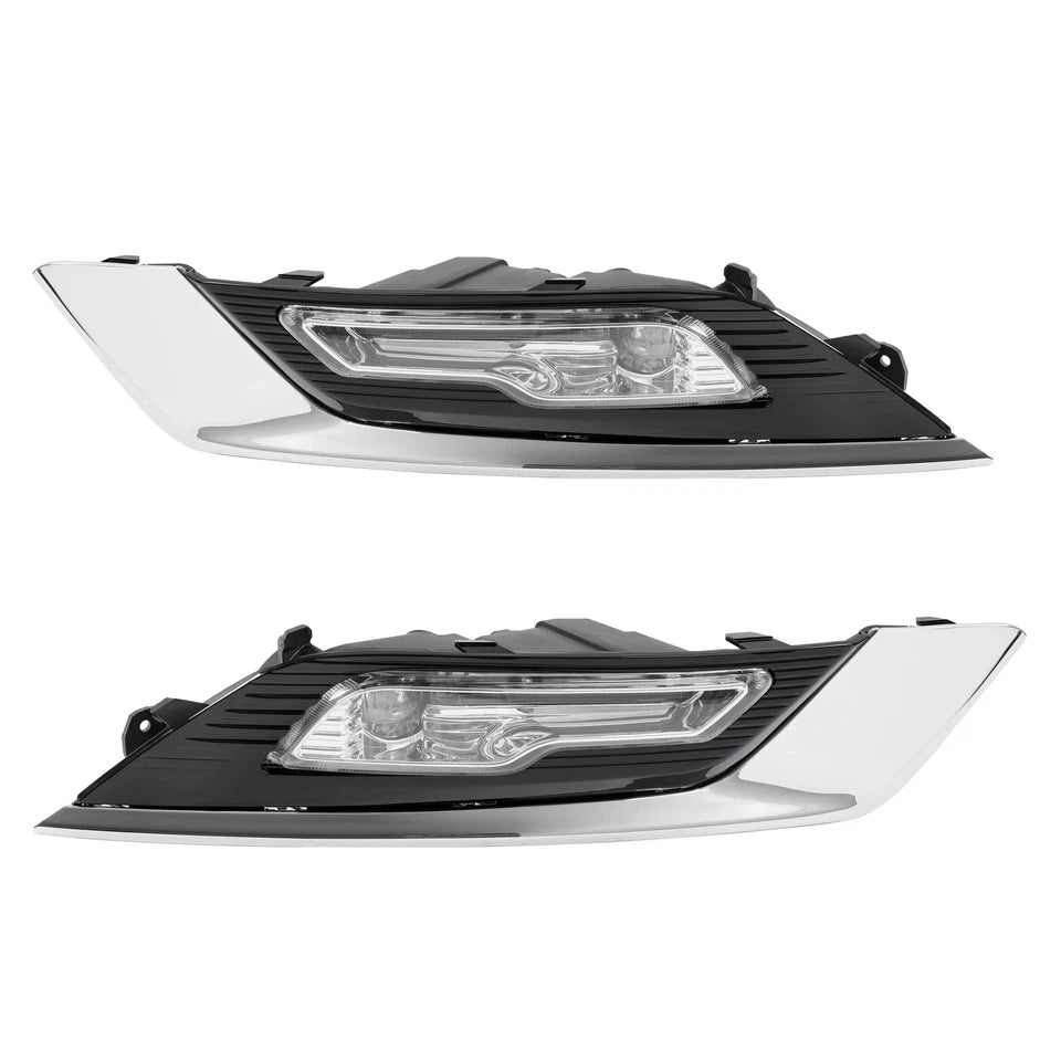 2017-2018 Ford Fusion | Front Bumper Cover Grille Assembly Kit Set w/ Fog Light | OEM Fit