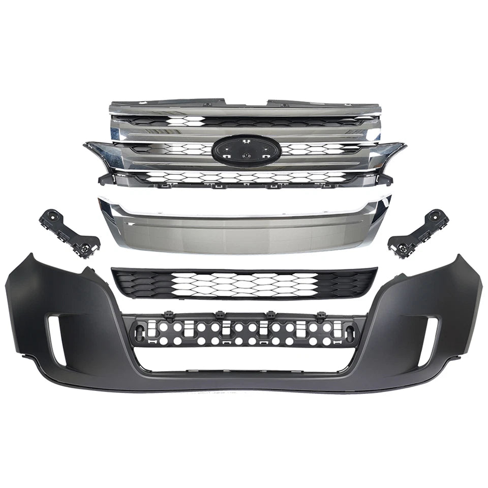 2011-2014 Ford Edge | Front Bumper Cover Grille Assembly Kit | OEM Fit