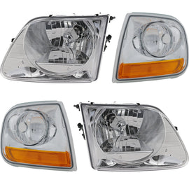1997–2003 Ford F-150 Headlight Kit Left & Right Headlights with Corner Lights | OEM Fit