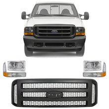 Load image into Gallery viewer, Front Grille Assembly &amp; Headlights For 1999-2004 Ford F-250 Super Duty and 350