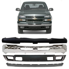 Load image into Gallery viewer, Front Bumper Chrome &amp; Valance Kit For 2003-2007 Chevrolet Silverado 1500 2500