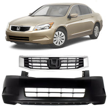 Load image into Gallery viewer, Front Bumper Cover Primed &amp; Grille Assembly Kit For 2008-2010 Honda Accord Sedan