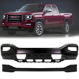 Front Bumper Primed & Lower Valance Textured Kit For 2016-2018 GMC Sierra 1500