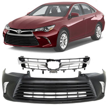 Load image into Gallery viewer, Front Bumper Cover Primed &amp; Grille Assembly Kit For 2015-2017 Toyota Camry