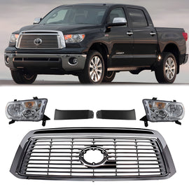 2010-2013 Toyota Tundra Front Grille Assembly Chrome & Headlights Assembly | OEM Fit