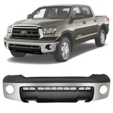 Front Bumper Chrome Steel & Valance Textured Kit For 2010-2013 Toyota Tundra