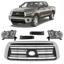 Load image into Gallery viewer, Front Grille Assembly Chrome &amp; Headlights Assembly For 2010-2013 Toyota Tundra