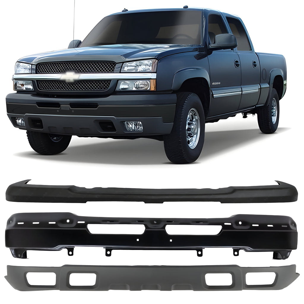 Front Bumper Primed & Valance Textured Kit For 2003-2007 Chevy Silverado 1500