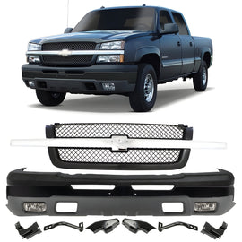 2003-2007 Chevrolet Silverado 1500 Front Bumper Paintable & Bumper Brackets Kit | OEM Fit