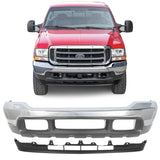 Front Bumper Chrome & Valance Kit For 1999-2004 Ford F-250 Super Duty and 350