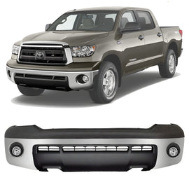 2010-2013 Toyota Tundra Front Bumper Chrome Steel & Fog Lights Assembly Kit | OEM Fit