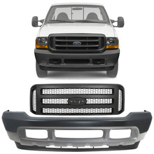 Load image into Gallery viewer, Front Bumper Primed &amp; Grille Assembly Kit For 1999-2004 Ford F-250 Super Duty