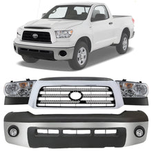 Load image into Gallery viewer, Front Bumper Chrome Steel &amp; Headlight Assembly Kit For 2007-2009 Toyota Tundra