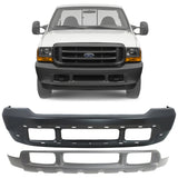 Front Bumper Primed & Valance Textured Kit For 1999-2004 Ford F-250 Super Duty and 350