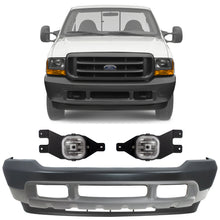 Load image into Gallery viewer, Front Bumper Primed &amp; Fog Lights Kit For 1999-2004 Ford F-250 Super Duty and 350