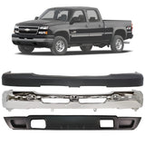 Front Bumper Chrome & Valance Kit For 2003-2007 Chevrolet Silverado 1500 2500