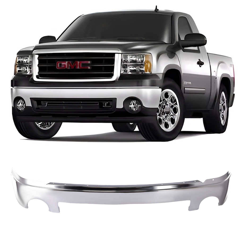 2007–2013 GMC Sierra 1500 Front Bumper Chrome | OEM Fit
