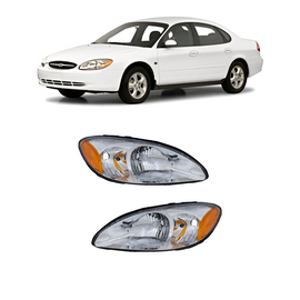 2000–2007 Ford Taurus Headlight Pair Set — Halogen | OEM Fit