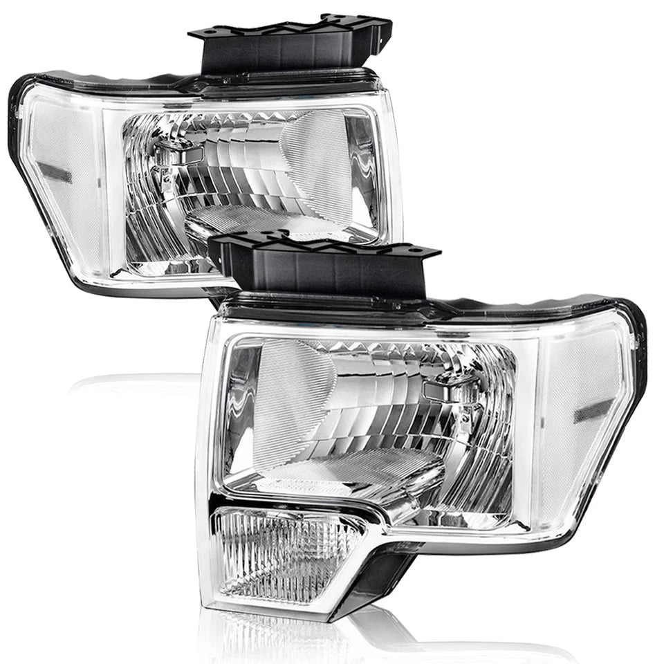 2009–2014 Ford F-150 Pickup Chrome Headlights | OEM Fit