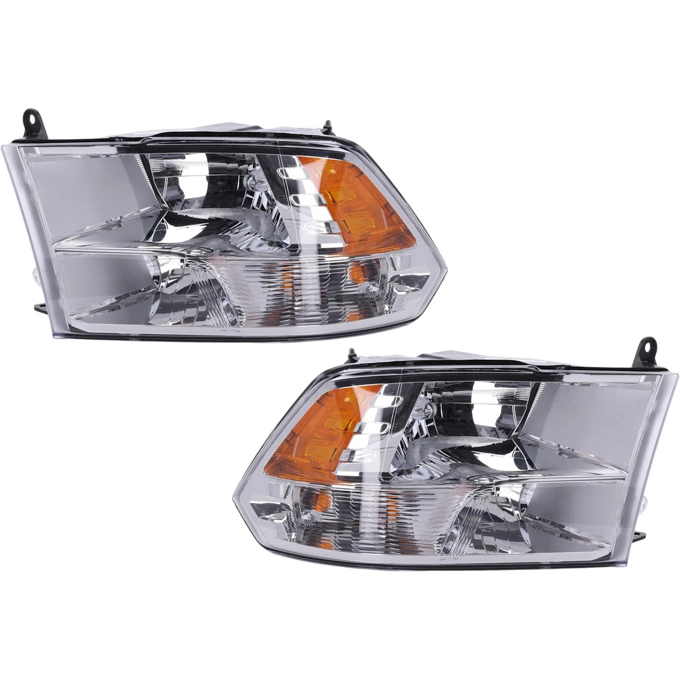 2013–2018 Ram 1500 / 2500 / 3500 Headlight Assembly Set  Chrome| OEM Fit