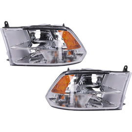 2013–2018 Ram 1500 / 2500 / 3500 Headlight Assembly Set  Chrome| OEM Fit