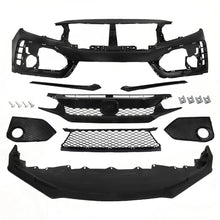 Load image into Gallery viewer, 2016–2021 Honda Civic Type R Style Front Bumper Cover Kit W/ Grille | OEM Fit
