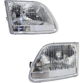 2001–2003 Ford F-150 Headlight Set Left and Right Side Halogen w/ Bulb(s) | OEM Fit