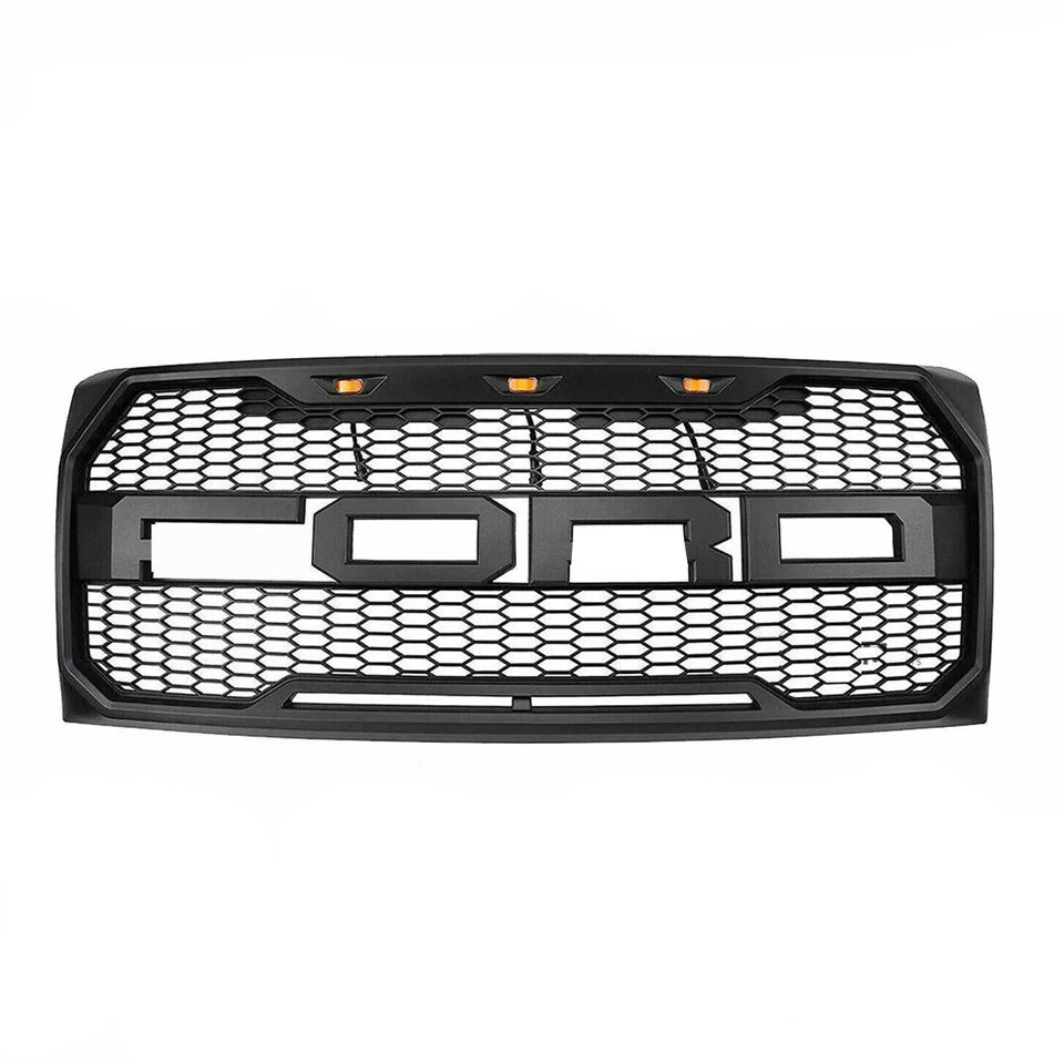 2009–2014 Ford F-150 Front Bumper Grille Raptor Style Black | OEM Fit