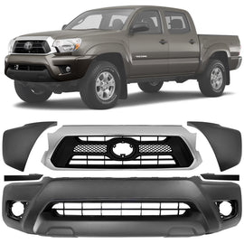 2012-2015 Toyota Tacoma Front Bumper Cover Paintable & Grille Assembly Kit  | OEM Fit