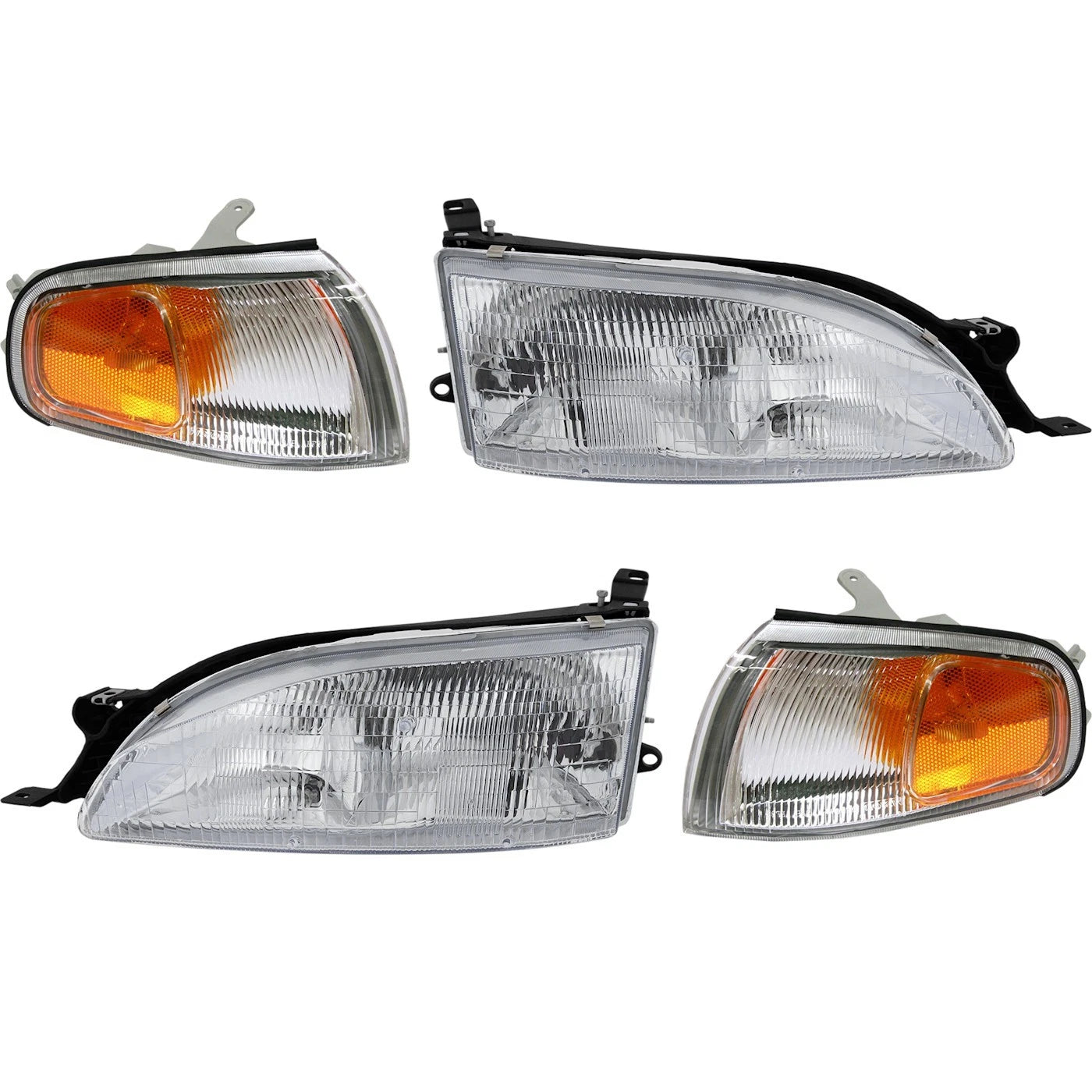 1995–1996 Toyota Camry Headlight and Corner Lights 4-Piece Kit – OEM Fit