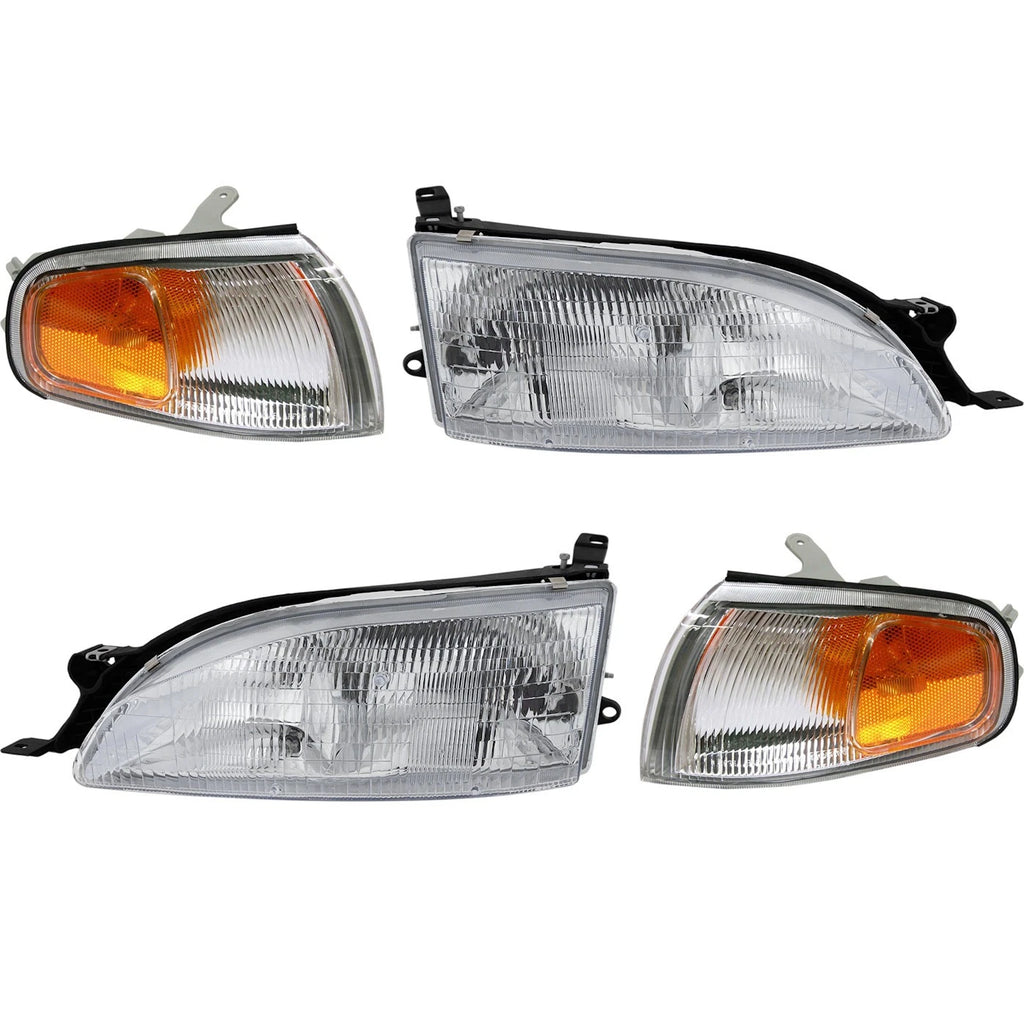 1995–1996 Toyota Camry Headlight and Corner Lights 4-Piece Kit – OEM Fit