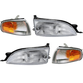 1995–1996 Toyota Camry Headlight and Corner Lights 4-Piece Kit – OEM Fit