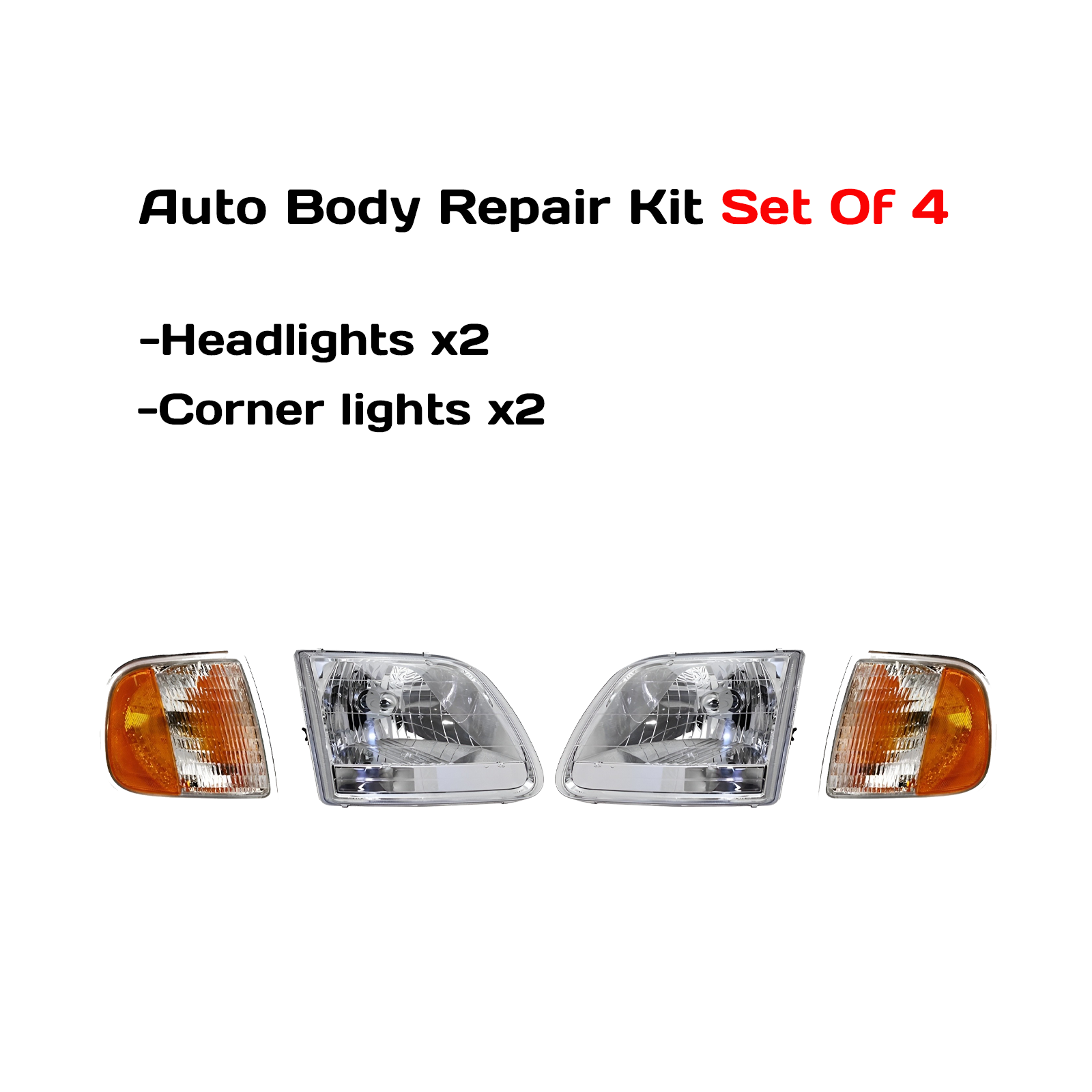 1997–2003 Ford F-150 Headlight Kit Left & Right Headlights with Corner Lights | OEM Fit
