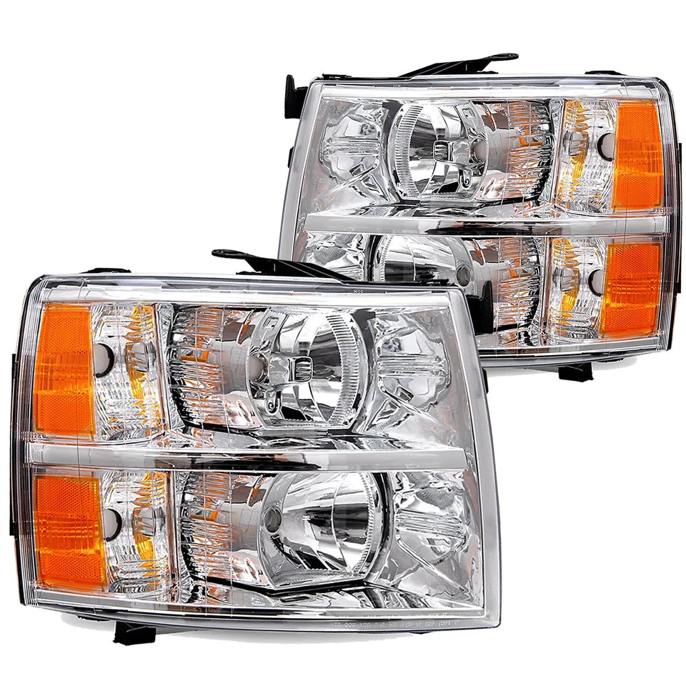 2007–2014 Chevy Silverado 1500/2500HD/3500HD Headlights LH & RH Pair | OEM Fit