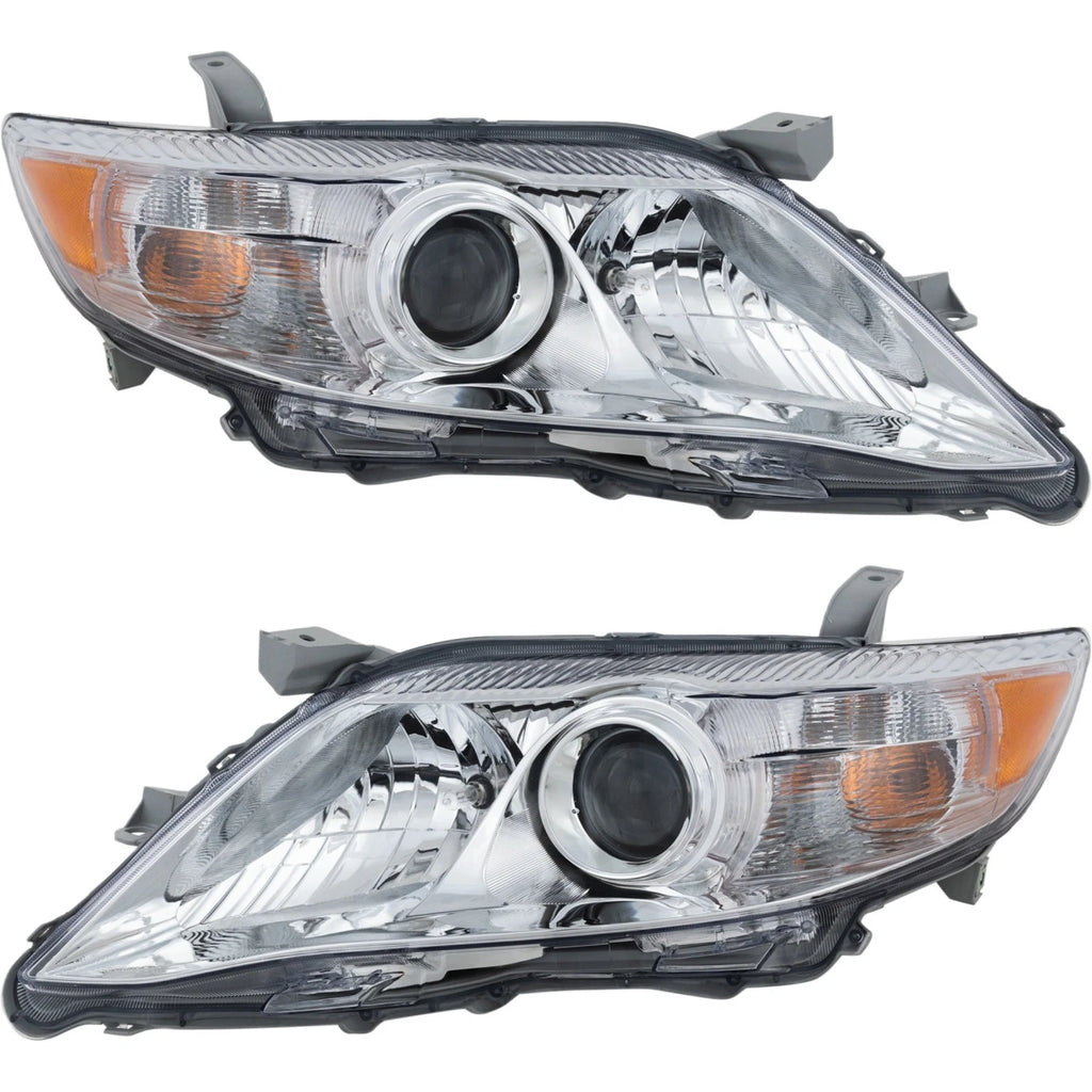 2010–2011 Toyota Camry Halogen Headlight Set LH & RH w/ Bulb | OEM Fit