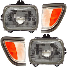 Load image into Gallery viewer, 1995–1997 Toyota Tacoma Halogen Headlight Kit Left &amp; Right Side Gray Trim | OEM Fit