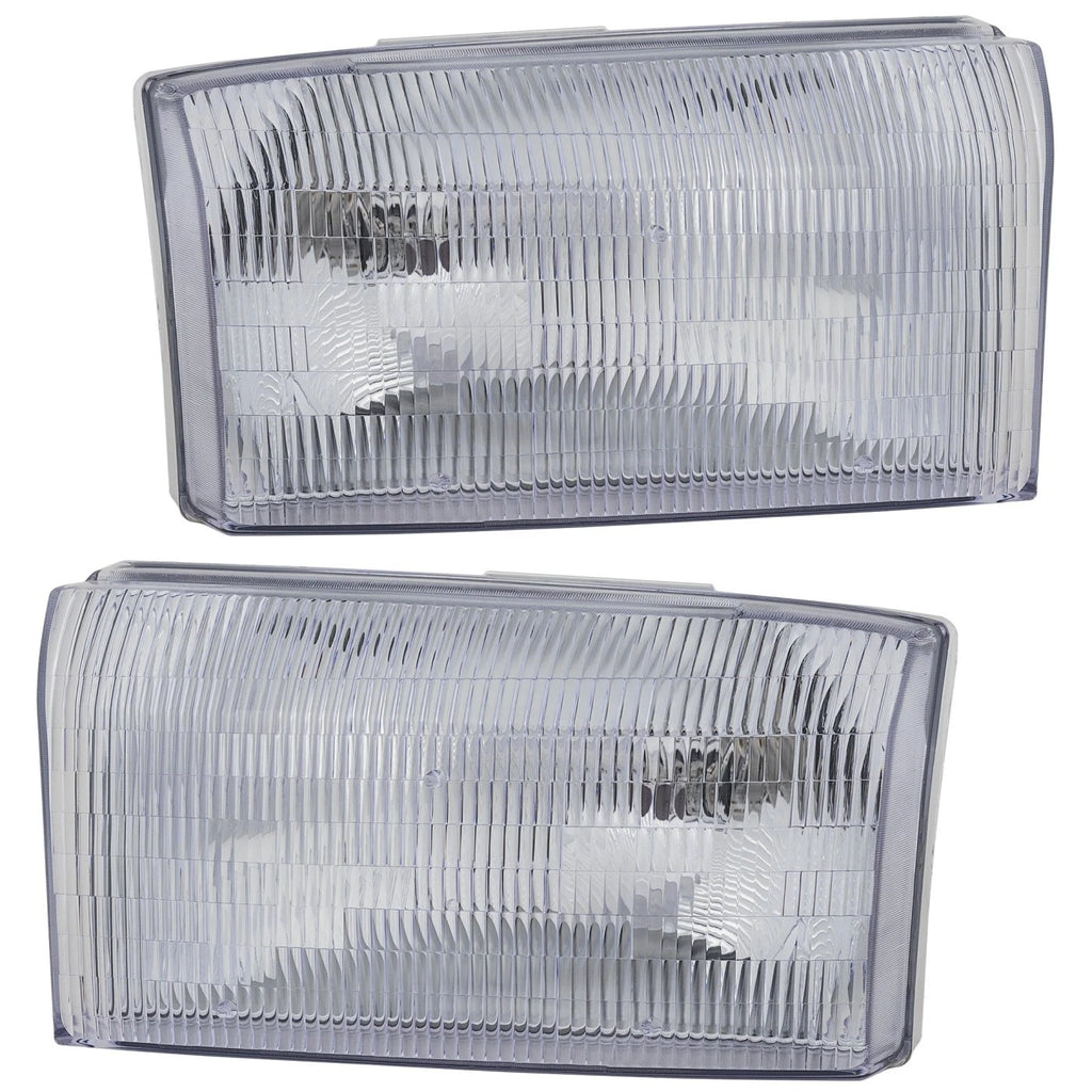 1999–2004 Ford F-250 Super Duty Headlight Set Left and Right Side Halogen Composite Type | OEM Fit