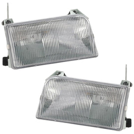 1992–1997 Ford F-150 Headlight Set Left and Right Side Halogen w/ Bulb(s) (Set of 2) | OEM Fit