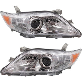 2010–2011 Toyota Camry SE/LE/XLE Headlight Set Chrome Housing Left & Right | OEM Fit