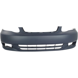 2003–2004 Toyota Corolla Sedan Front Bumper Cover Primed w/ Fog Light Holes | OEM Fit