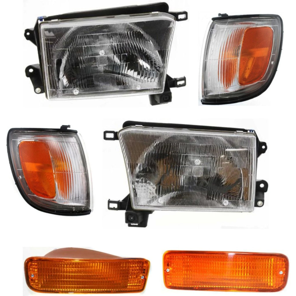1996–1997 Toyota 4Runner Headlight Set Left and Right Side w/ Bulb(s) | OEM Fit