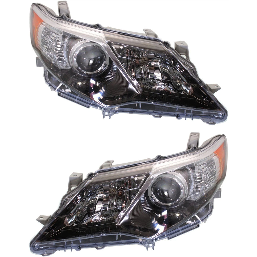 2012–2014 Toyota Camry Headlight Set Black Housing HID Left & Right | OEM Fit