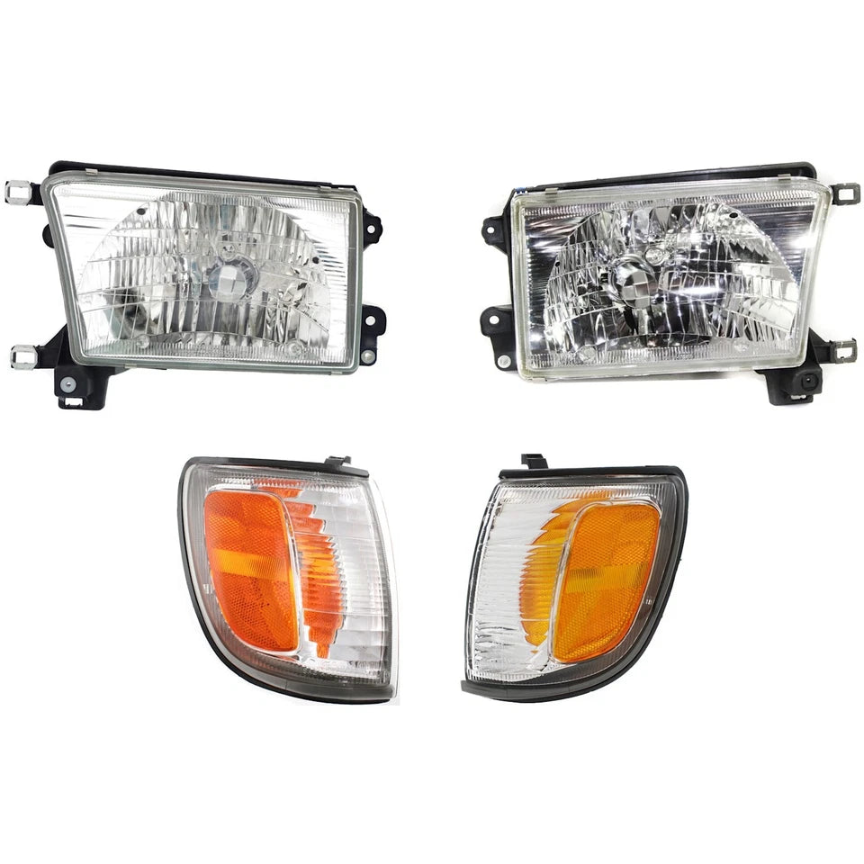 1999–2002 Toyota 4Runner Headlight and Corner Light Set Left and Right Side | OEM Fit