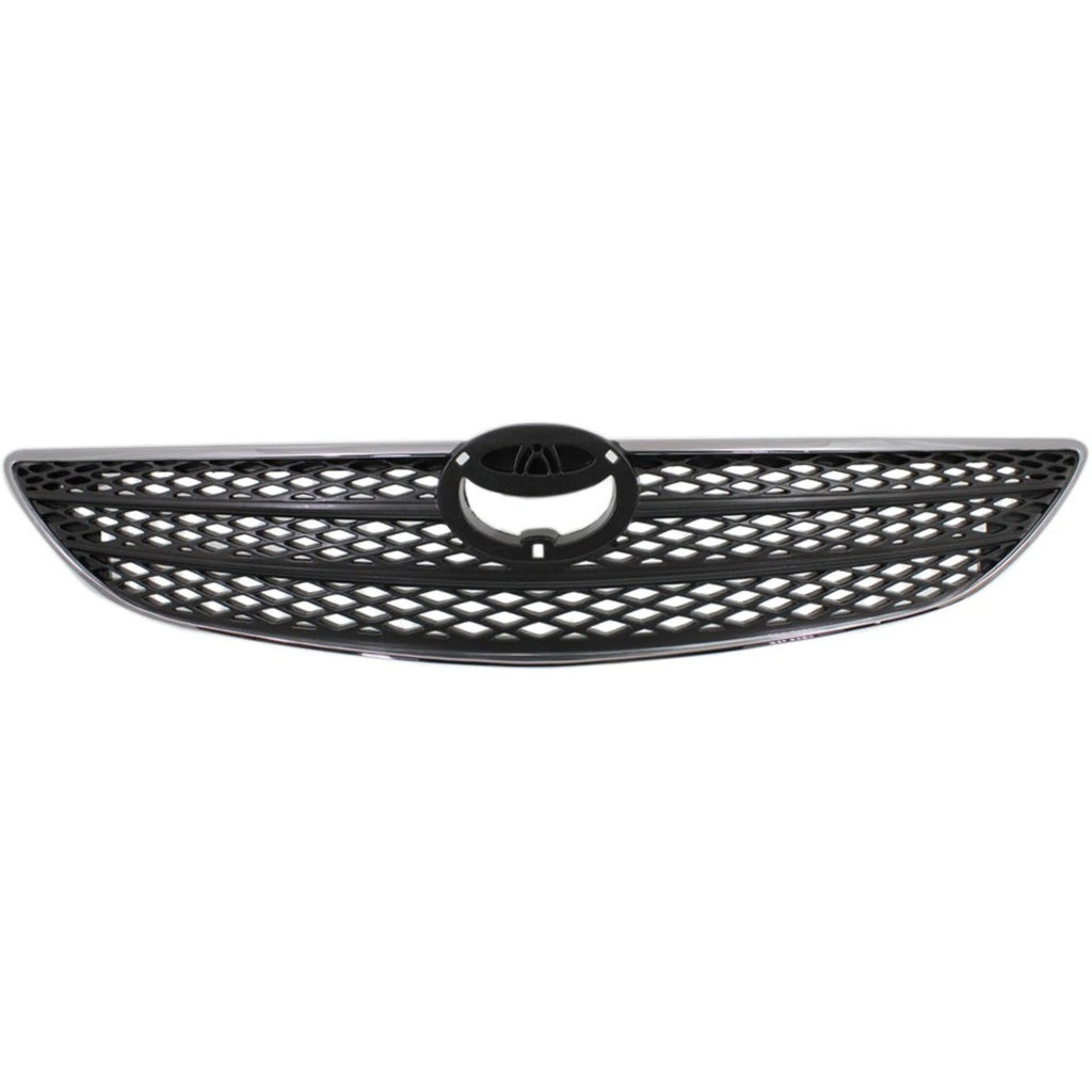 2002–2004 Toyota Camry Grille Chrome Shell w/ Silver Insert Plastic | OEM Fit