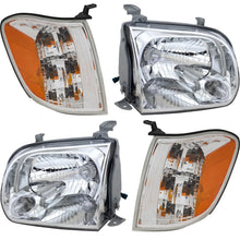 Load image into Gallery viewer, 2005–2006 Toyota Tundra Headlight and Turn Signal Set Left and Right Side Halogen for Crew Cab | OEM Fit