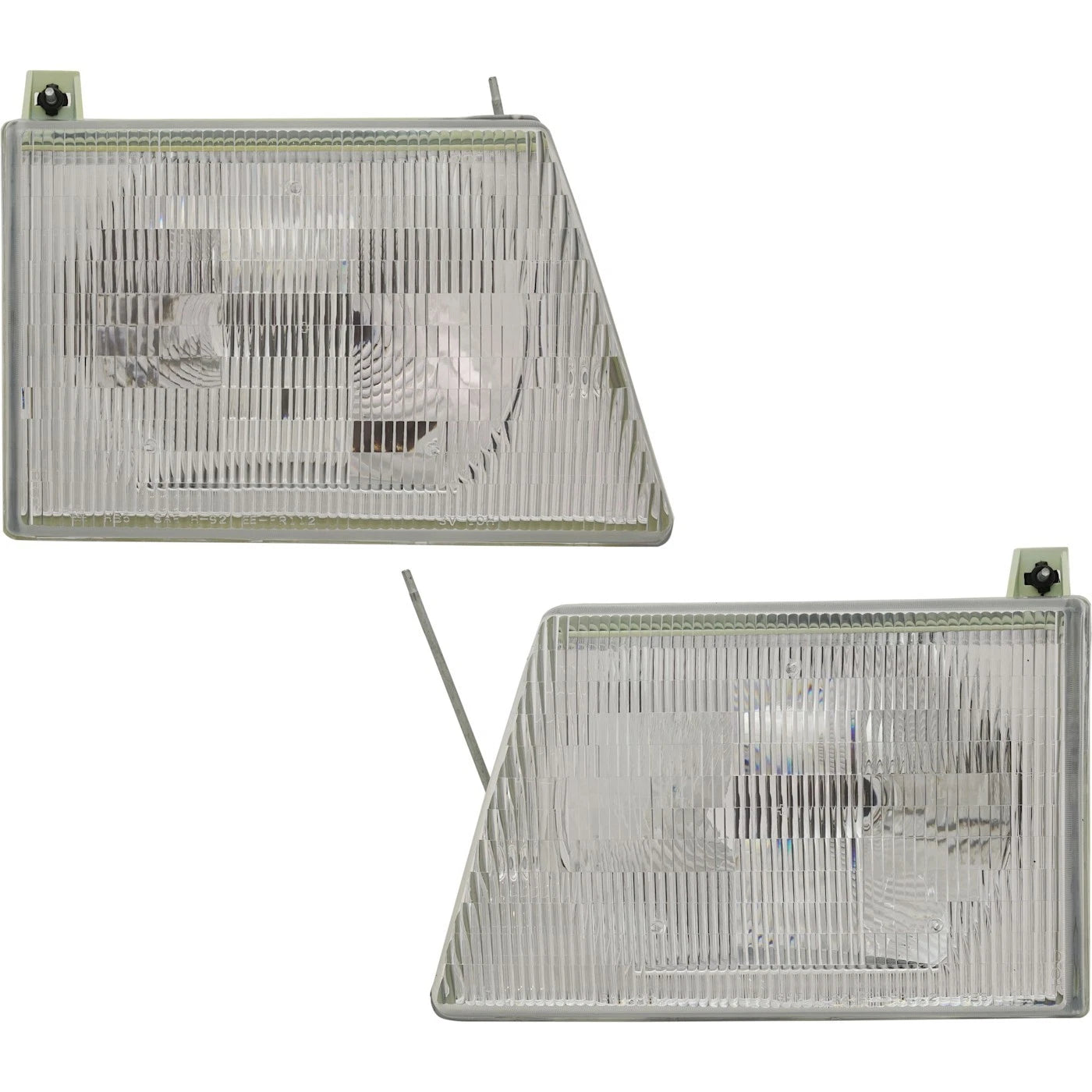 Headlights For 1999-2007 Ford E-350 Super Duty Driver & Passenger Side Halogen w/ Bulbs (Pair, Set of 2)