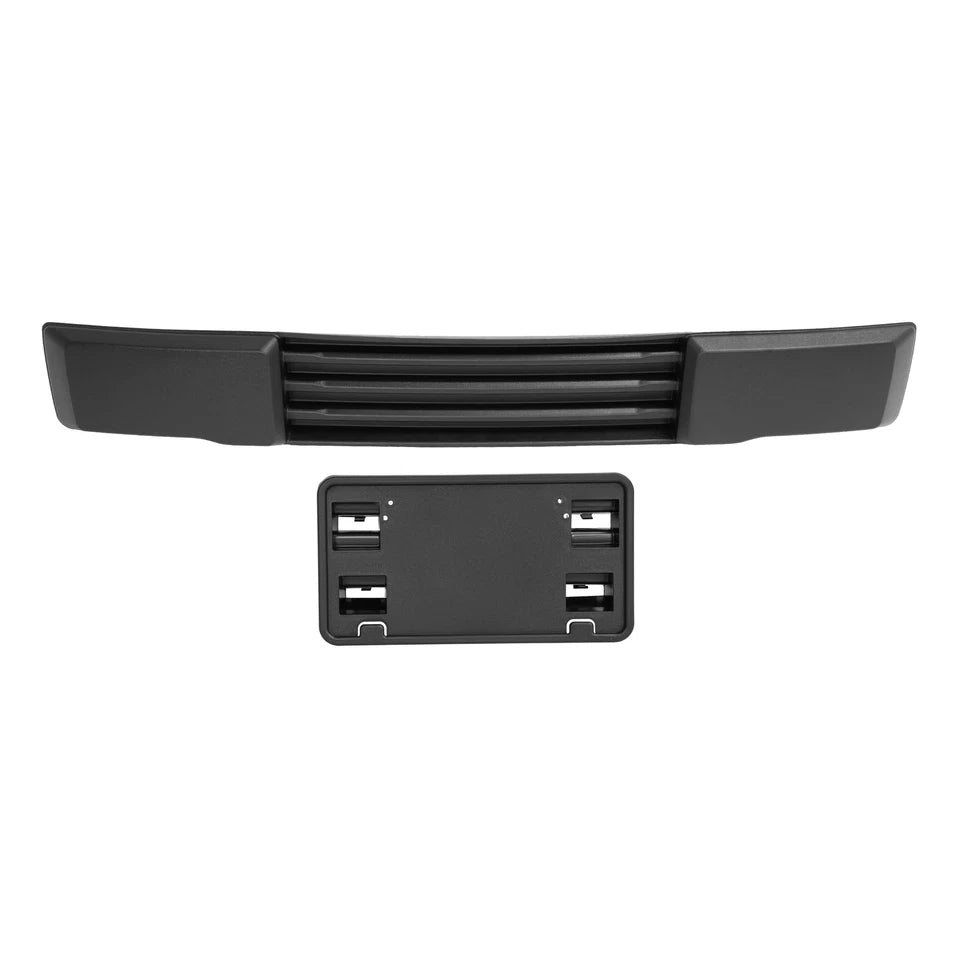 2015-2017 Ford F-150 Front Bumper Trim & License Plate Black | OEM Fit